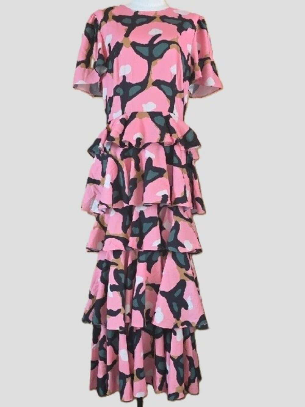 NEW $495 RHODE SERENA PINK DRESS IN ROSE BLOOM PRINT SIZE 10 - Picture 2 of 8
